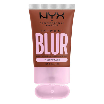 NYX PROFESSIONAL MAKEUP Bare With Me Blur, Skin Tint Foundation with Matcha, Glycerin and Niacinamide - Deep Golden