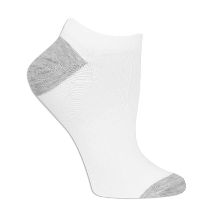 Fruit of the Loom Women's Everyday Soft Cushioned No Show Socks (10 Pack), White (6 Pack), 3.5-9 UK