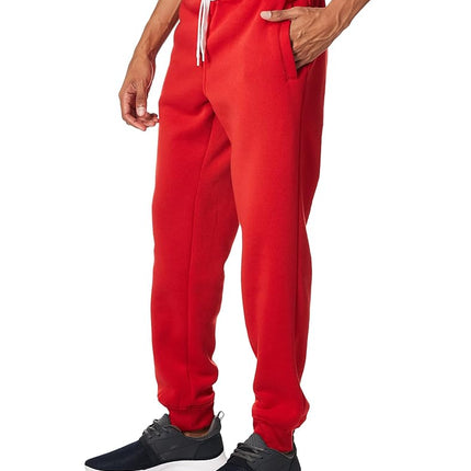 Southpole Men's 1570 Basic Active Fleece Jogger Sweatpants, Red, Medium