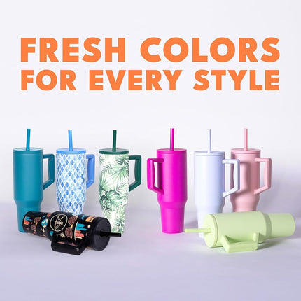 Elemental Spill Proof 40oz Insulated Tumbler with Handle & Straw Travel Mug