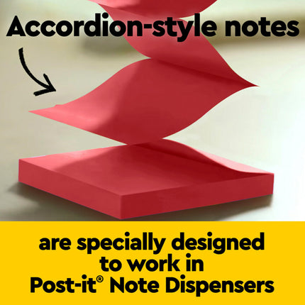 Notas Post-it Super Sticky Pop-up, 76x76 mm, 6 blocs, 2 veces más poder de adherencia, colores primarios divertidos, colores primarios (rojo, amarillo, verde, azul, morado), reciclables (R330-6SSAN)