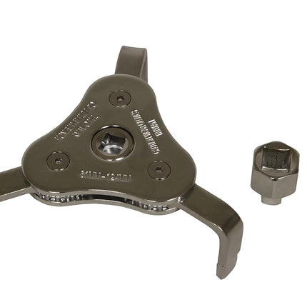 Lisle 63830 61-124mm 3 Jaw Wrench & Adapter