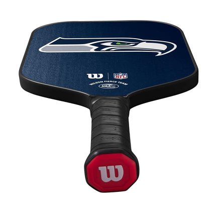 Wilson NFL Collection Fierce Team Pickleball Paddle - Grip Size 2-4 1/4", Seattle Seahawks