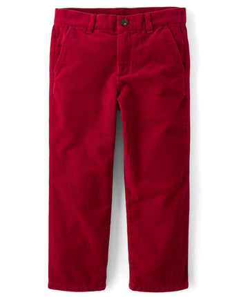 Gymboree Boys' and Toddler Dress Pants, Salsa Red,