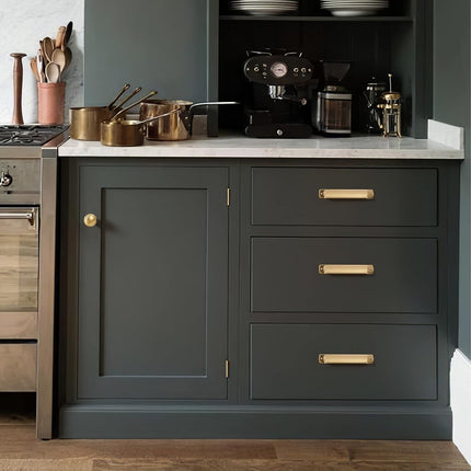 khtumeware 10 Pack 5"(128mm) Champagne Bronze Drawer Pulls Cabinet Bin Cup Pulls Kitchen Hardware Satin Brass Cabinet Handles Drawer Handles Knobs