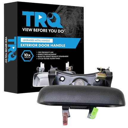 TRQ Rear Metal Tailgate Handle Textured Black for 