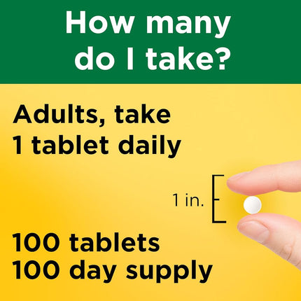 Nature Made Zinc 30 mg Tablets, 100 Count for Immune System Support† (Packaging May Vary)