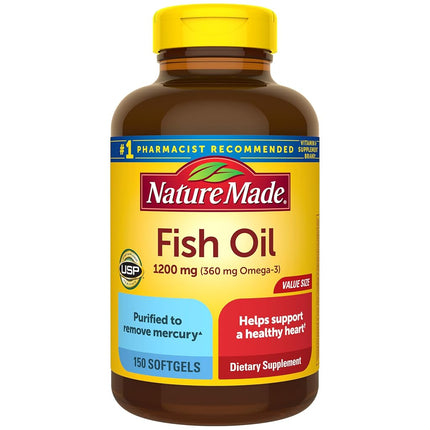 Nature Made 1200 mg Value Size Fish Oil, 150 Count