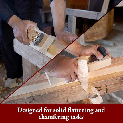 SUIZAN Kanna Japanese Wood Planer 60mm Double Blade - Hand Block Plane