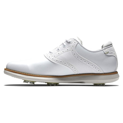 FootJoy Women's Traditions Golf Shoe, White/White, 6.5