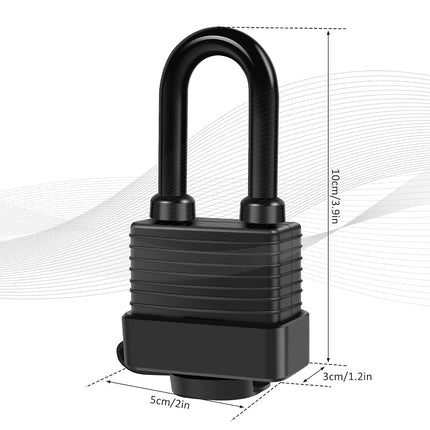 Abizarch Padlocks Keyed Alike for Outdoor use, Pack of 6, Laminated Steel Lock Set Safety Padlock, Waterproof Heavy Duty Outdoor Security Lock