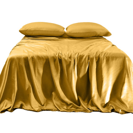 Elegant Comfort Luxurious 4-Piece Silky Satin Shee