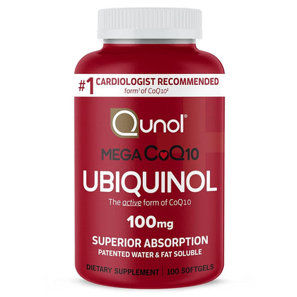 Qunol Mega Ubiquinol 100mg CoQ10, Superior Absorpt