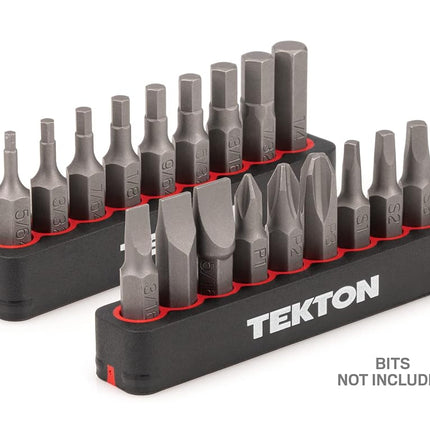 TEKTON 9-Tool 1/4 Inch Bit Rail Set, 2-Piece | ODB91000