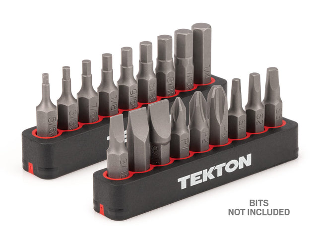 TEKTON 9-Tool 1/4 Inch Bit Rail Set, 2-Piece | ODB91000