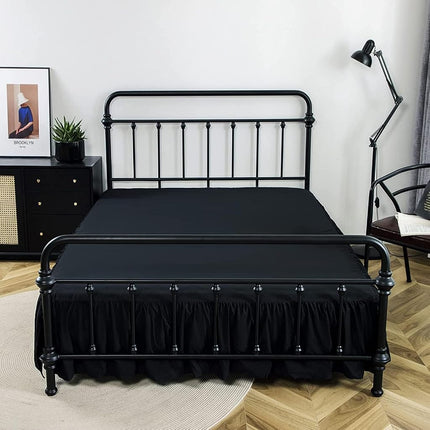 xuan dian Bed Skirt Twin Size Ruffled Bed Skirt with Split Corners