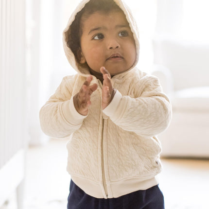 Sudadera de bebé Burt's Bees Baby, chaquetas ligeras con cremallera, abrigos con capucha, algodón orgánico, abeja acolchada de avena, 0 meses