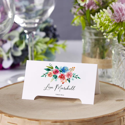 Avery Printable Arched Tent Cards with Sure Feed Technology, 2-1/16" x 3-3/4", White, 100 Blank Place Cards for Laser or Inkjet Printers (35700)