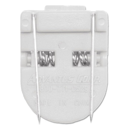 ADVANTUS Panel Wall Clip for Fabric Panels, Standard Size, 40-Sheet Capacity, Pack of 4, White (75300)