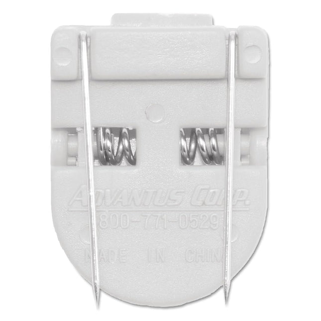 ADVANTUS Panel Wall Clip for Fabric Panels, Standard Size, 40-Sheet Capacity, Pack of 4, White (75300)