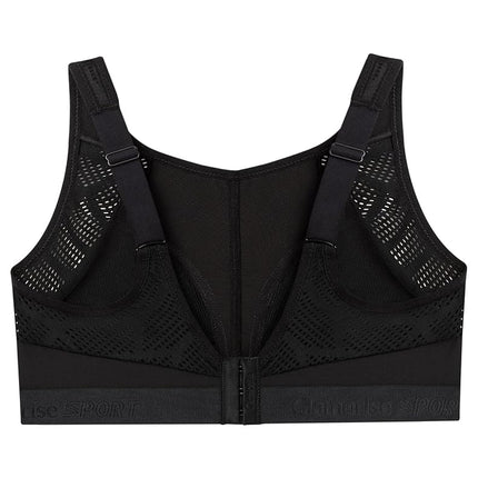 Glamorise No-Sweat Mesh Sports Wirefree Bra 1068 (Women's & Women's Plus) Black