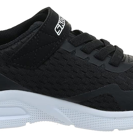 Skechers Boy's Microspec Max Torvix Sneaker, Black Textile Black White Trim, 10 UK