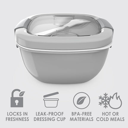 Bentgo All-in-One Salad Container - Grey