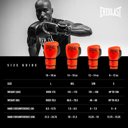 Everlast Unisex Powerlock Training Gloves Red 14oz