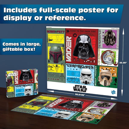 Buffalo Games - Star Wars Helmets 1000 Piece Puzzle for Adults, Sapphire Select - Quality 1000 Pieces Jigsaw Puzzle
