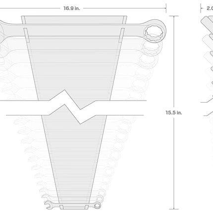 TEKTON Combination Wrench Set, 19-Piece (1/4-1-1/4 in.) - Rack | WCB91102