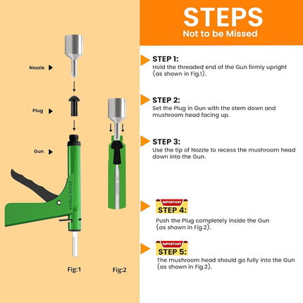 Grand Pitstop Tire Puncture Repair Kit with 15 Mushroom Plugs