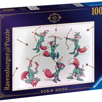Ravensburger Disney Tesoros de la Bóveda Robin Hood Rompecabezas de 1000 Piezas para Adultos – Cada Pieza es Única, la Tecnología Softclick Significa que las Piezas Encajan Perfectamente – Exclusivo de Amazon