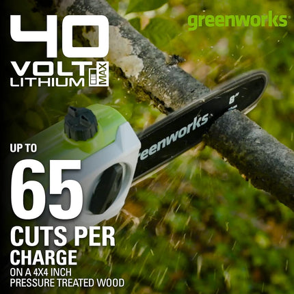 Greenworks 8.5' 40V Cordless Pole Saw with Hedge Trimmer Attachment, Battery Not Included PSPH40B00