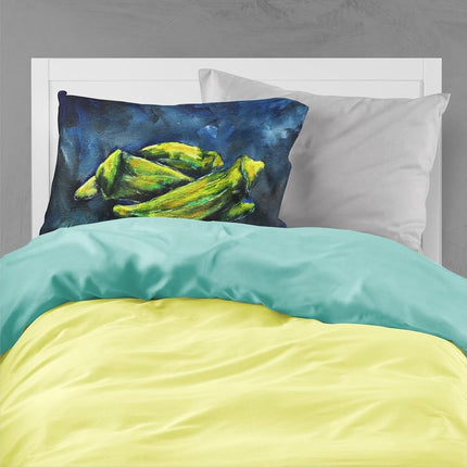 Caroline's Treasures MW1229PILLOWCASE Okra Bleu Fabric Standard Pillowcase, Standard, Multicolor