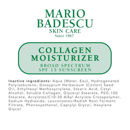Mario Badescu Hidratante de Colágeno con FPS 15, 60 ml