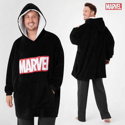 Get Trend Marvel Iron Man Hoodie Blanket for Men Teenagers Fleece Wearable Blanket Hulk Spiderman Avengers Warm Cosy Oversized Hoodie Fluffy Poncho Mens Gifts