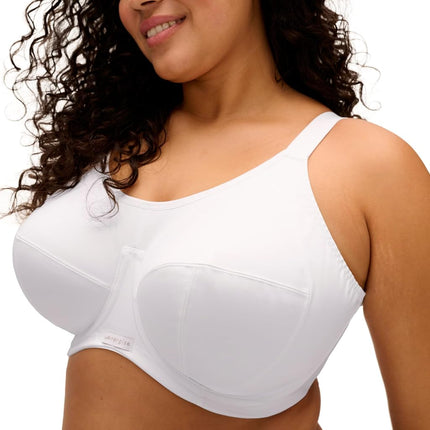 Elomi, Women's Plus Size Energise Underwire Sport Bra, womens, EL8041, white, 38JJ