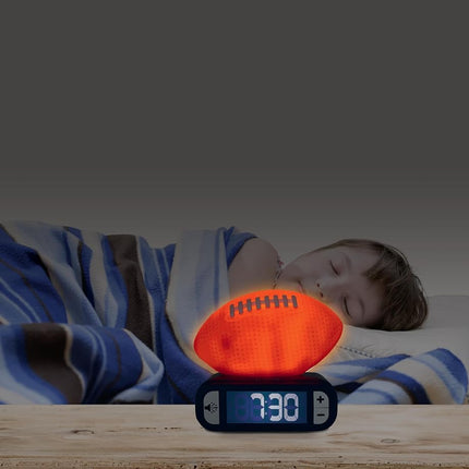 LEXiBOOK, Rl800SO Alarm Clock with Night Light with Sound and Melodies LCD Backlit Illuminated Snooze Orange/Blue