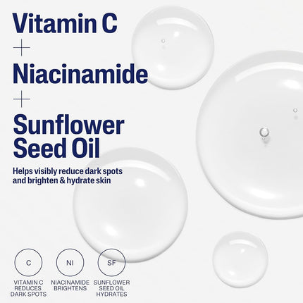 Cetaphil Vitamin C Serum, Visibly Reduces the Appearance of Dark Spots and Hyperpigmentation, Formula with Niacinamide, Developed for Sensitive Skin, Without White Fri 30 ml Liquid