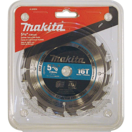 Makita A-94904 Tungsten Carbide Tipped Saw Blade 5-3/8-Inch 16Tooth