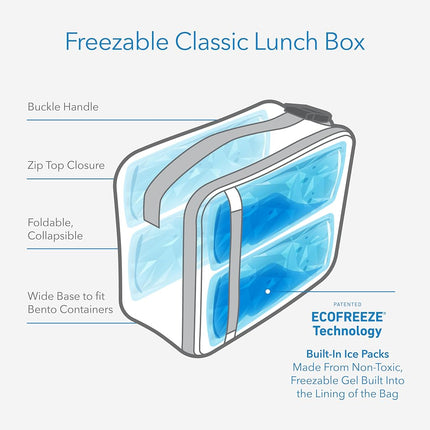 PackIt Freezable Classic Lunch Box, Blue Camo