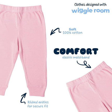 Gerber Baby-Girls Multi-Pack Active Pants Set, Pink/Black/Gray, 18 Months
