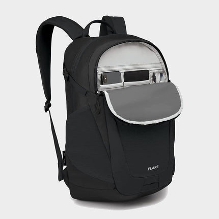 Osprey Flare Commuter Laptop Backpack, Black