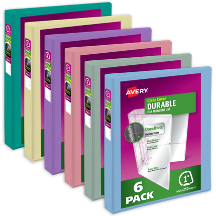 Avery Durable View 3 Ring Binders, 1 Inch Slant Ri