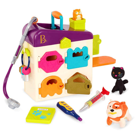 B. toys Pet Vet Playset with Keys, Plush Pets and 