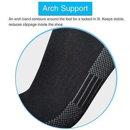 APTYID Men's Moisture Wicking Cushioned Crew Work Boot Socks (4-6 Pairs), Black (6 Pairs), 7.5-12 UK