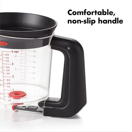 OXO 11198900 Good Grips Gravy Fat Separator, 4 Cup/1 Litre Capacity - Dishwasher Safe