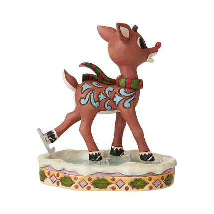 Enesco Rudolph Traditions by Jim Shore Rudolph Ice Skating Figurine