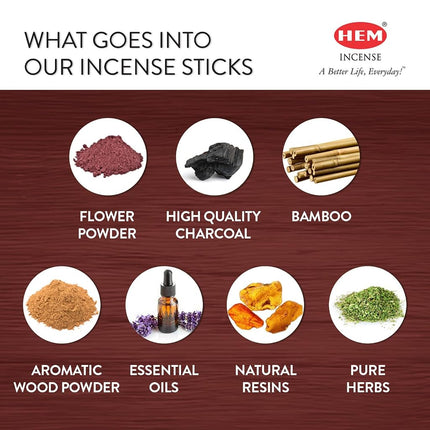 Hem Saffron Incense Sticks (120 Sticks, 6 Boxes Inside) - 9 Inches Long, 20g per Box - Promote Serenity and Relaxation.