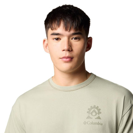 Columbia Men's Landroamer Short Sleeve Crew, Short Sleeve T-Shirt, Safari, XL